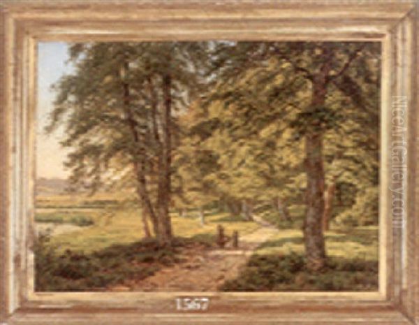 Skovvej Med Kvinde Og Dreng - view 1