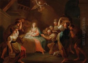 The Adoration Of The Shepherds; And The Adoration Of The Magi by Johann Josef Karl Henrici