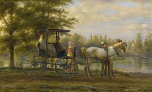 Waiting For The Ferry - Shelter Island by Edward Lamson Henry