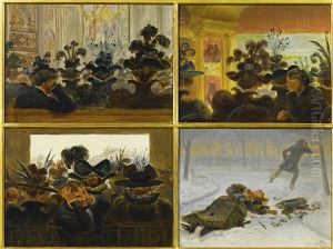 The Trouble With Women's Hats by Edward Lamson Henry