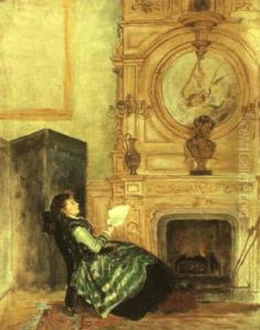 Mrs. Henry By The Fireside by Edward Lamson Henry