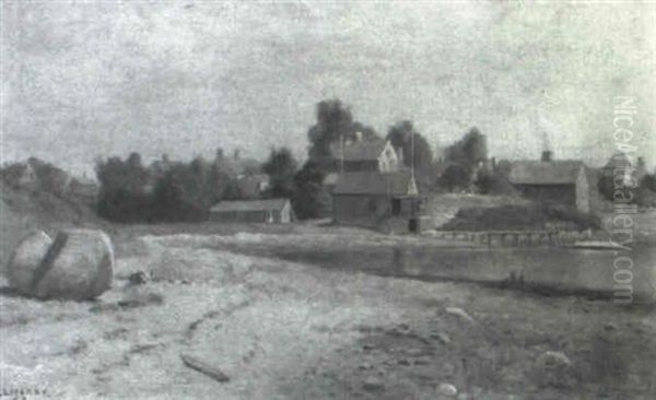 New England Village With Boat Dock - view 1