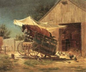 The Threshing Machine by Edward Lamson Henry
