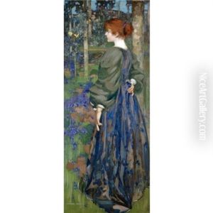 In The Bluebell Wood by George Henry