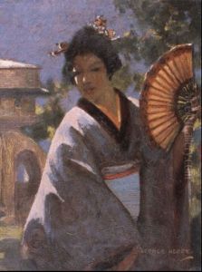 Geisha With A Fan by George Henry