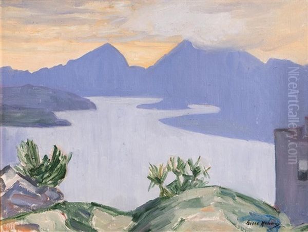 Castle And Lough, West Of Ireland - view 1