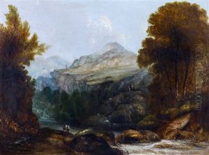 Landscape With River And Figures by James Levin Henry