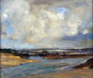 Extensive River Landscape by James Levin Henry