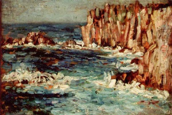 Waves Breaking On A Rocky Coastline - view 1