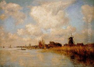 Windmills By The River by James Levin Henry