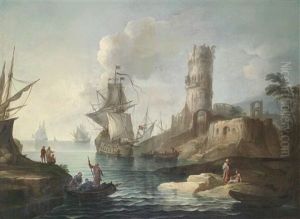 Ein Sudlicher Seehafen by Jean d'Arles Henry