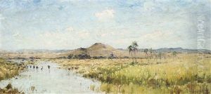 Caravane Passant Un Marais, Banza Manteka (congo) by Frans Hens