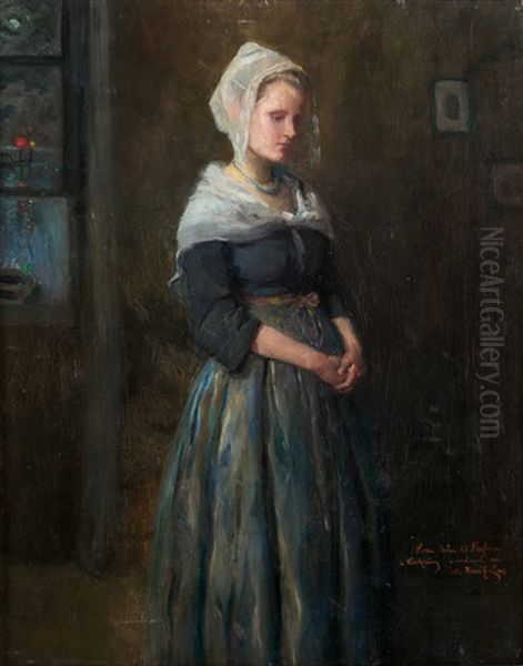 Stehende Junge Frau In Der Stube - view 1