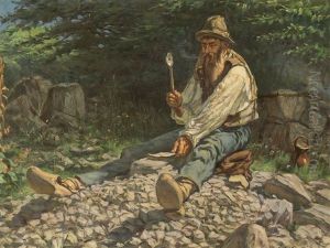 Old Man Working by Ernst Henseler