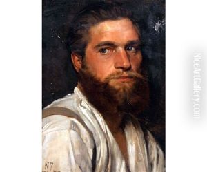 Portrait Of The Palace Gardener Of Count Wrangell by Ernst Henseler