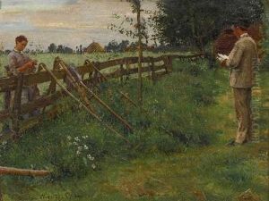 Paar Am Weidezaun