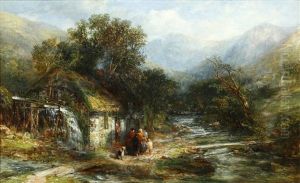 The Eglwseg Hills And Crags Near Llangollen, North Wales by Frederick Henry Henshaw