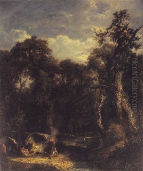 A Gypsy Encampment - view 1