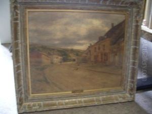 Rue De Village by Emile Barau-Bacou Barau