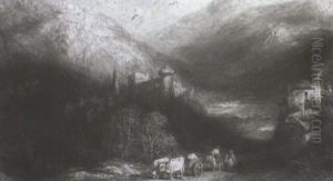 Travellers In A Mountain Pass Travellers In A Mountain Pass