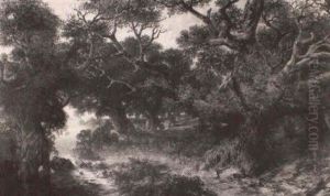 The Great Oak, Arden Forest, Warwickshire by Frederick Henry Henshaw