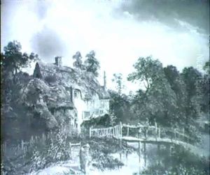 A Cottage Beside A Stream