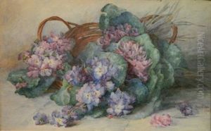 Basket Of Violets by Marie Hensley