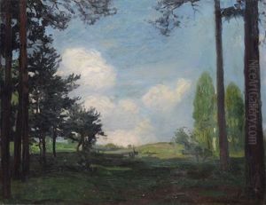 Sonnenbeschienene Landschaft by Hans Rudolf Hentschel