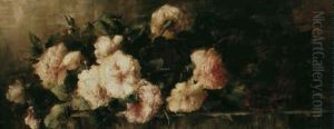 Still Life With Roses On A Ledge by Sara Henze