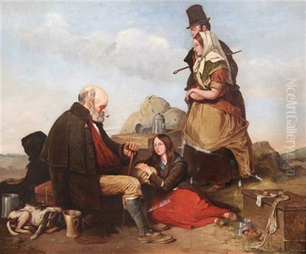 Itinerants At A Roadside Rest - view 1
