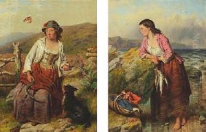 Farm Girl (+ Fisher Girl; Pair) by Isaac Henzell