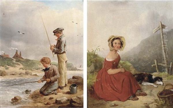 The Young Anglers (+ A Wayside Rest; 2 Works) - view 1