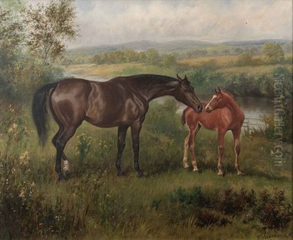 Mare And Foul In A River Landscape - view 1