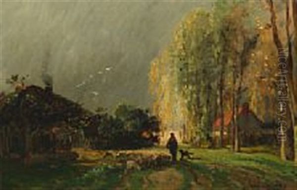 Le Retour A La Ferme Avant L'orage - view 1
