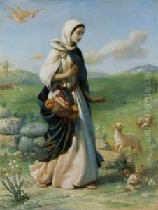 Study For 'and Mary Rising Up In Those Days, Went Into The Mountainous Country With Haste Study For 'and Mary Rising Up In Those Days, Went Into The Mountainous Country With Haste