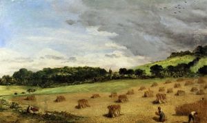 Landscape With Hay Stooks Landscape With Hay Stooks