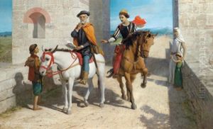 Motiv Aus Dem Leben Des Christopher Columbus: Die Neue Welt Im Westen Fur Spanien Oder Fur England by John Rogers Herbert