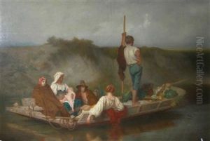 A Christian Family Fleeing by John Rogers Herbert