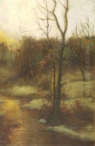 Winter Twilight Landscape by Robert Gaston Herbert