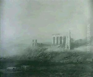 The Building Of Kom Ombos by Sydney Herbert