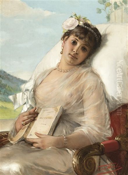 Young Woman Lost In Thought (1882) - view 1