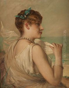 Jeune Elegante A La Plage