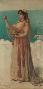 Jeune Femme Aux Oisillons En Bord De Mer Jeune Femme Aux Oisillons En Bord De Mer