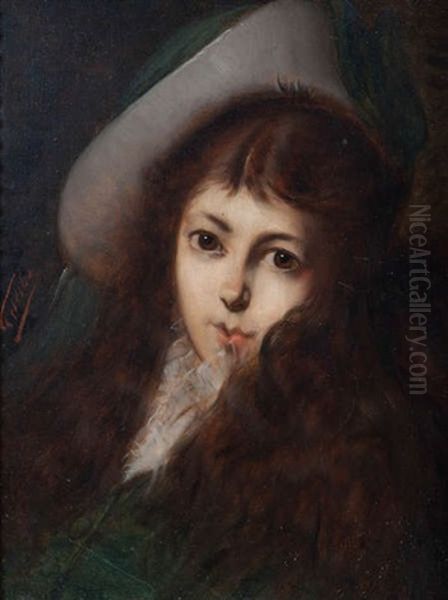 Portrait D'une Fille Au Chapeau (la Fille De L'artiste) - view 1