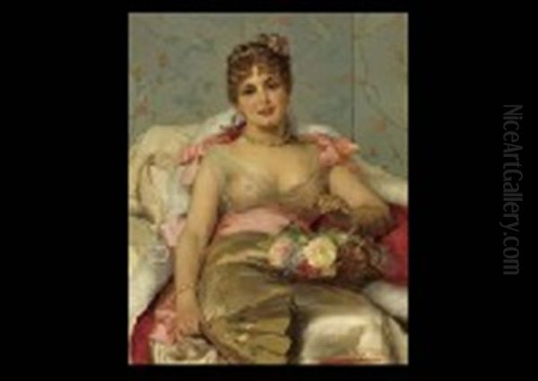 Femme Couchee Sur Coussins - view 1