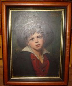 Portrait De Garconau Chapeau
