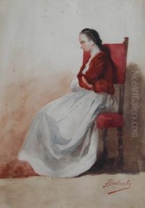 Donna Seduta by Giuseppe Barbaglia