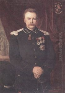 A Portrait Of Chevalier Hector De Knuydt De Vosmaer A Portrait Of Chevalier Hector De Knuydt De Vosmaer