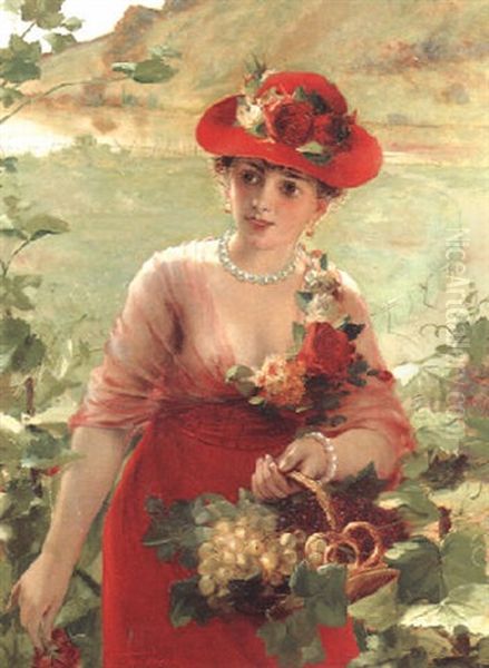 Gathering Grapes - view 1
