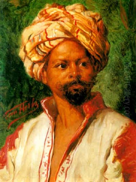 Portrait Of A Man Wearing A Turban - view 1